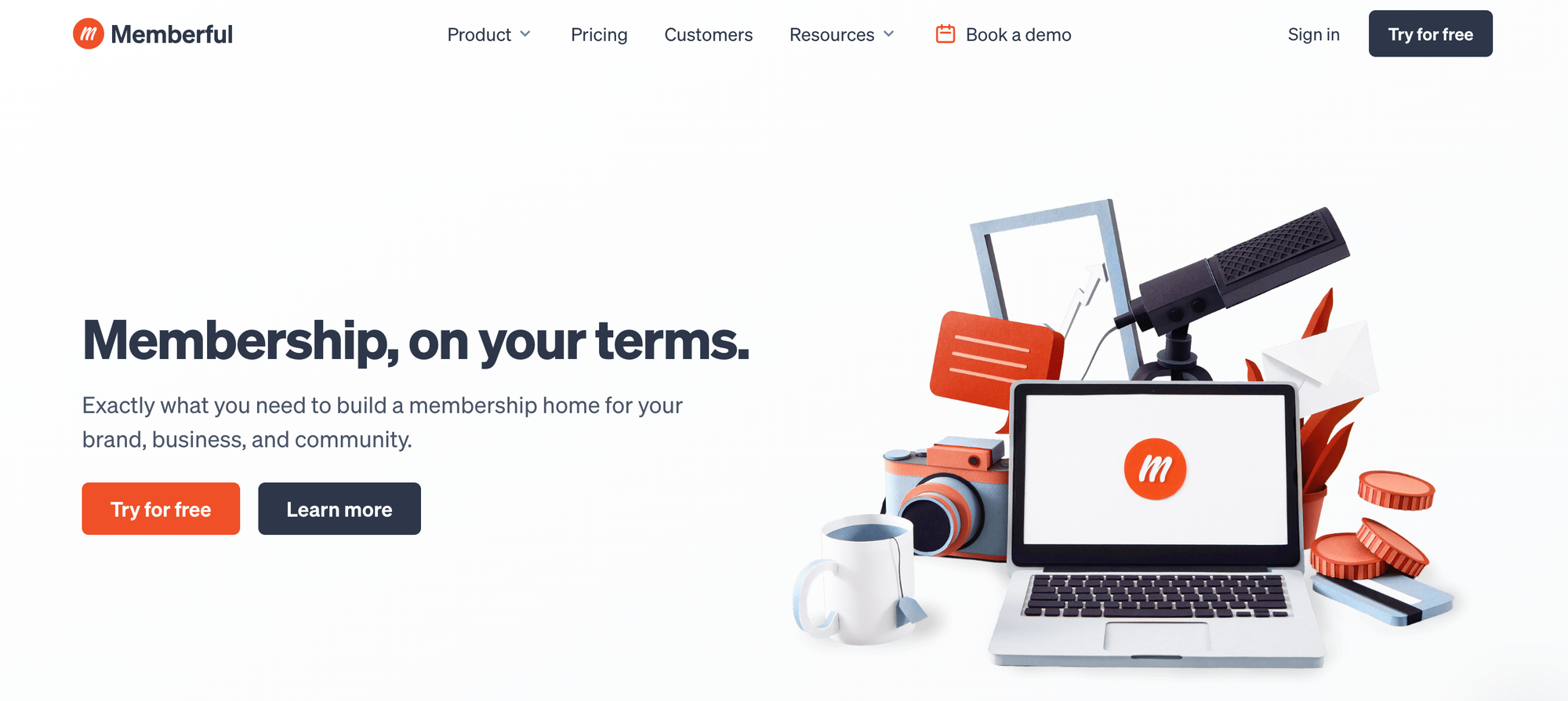 Memberful, Patreon Alternative, Landing Page