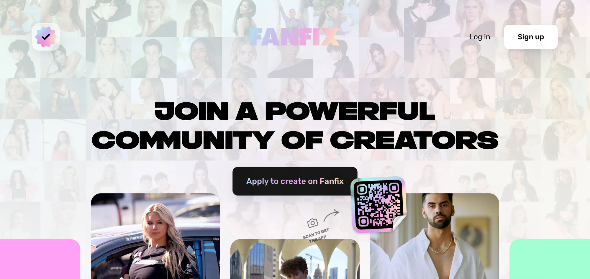 Fanfix (Patreon Alternative) Homepage