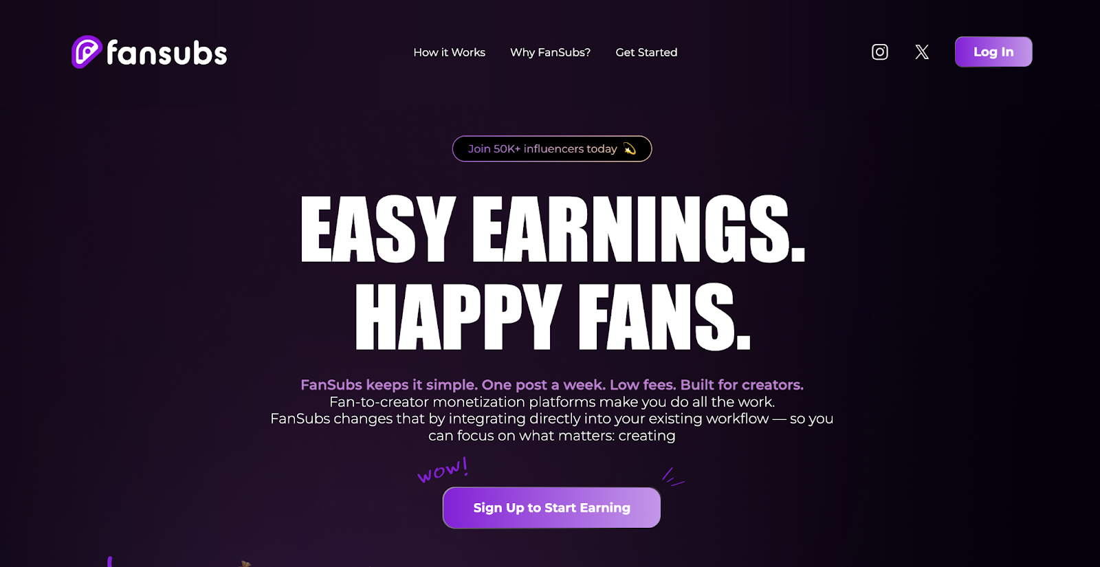 The FanSubs website home page