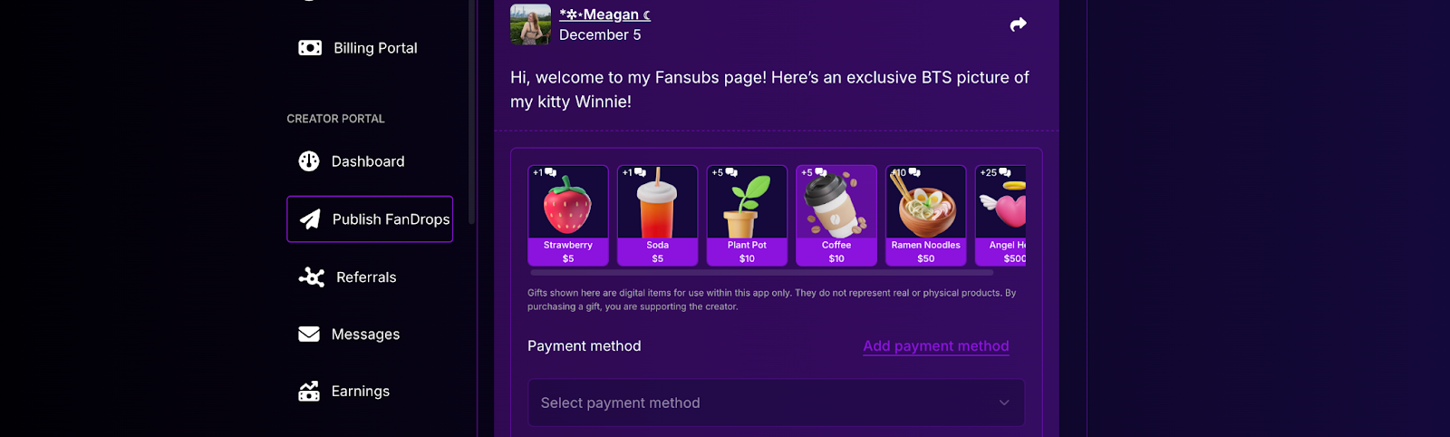 Community message on FanSubs